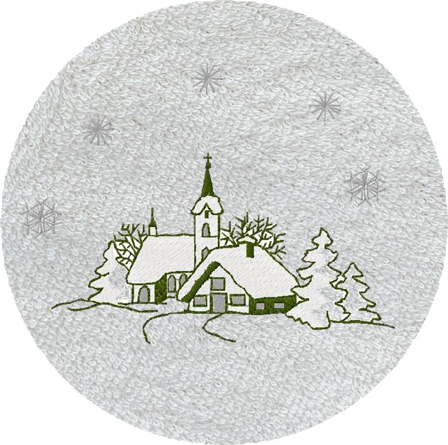 LIN CHALET NEIGE -B535-