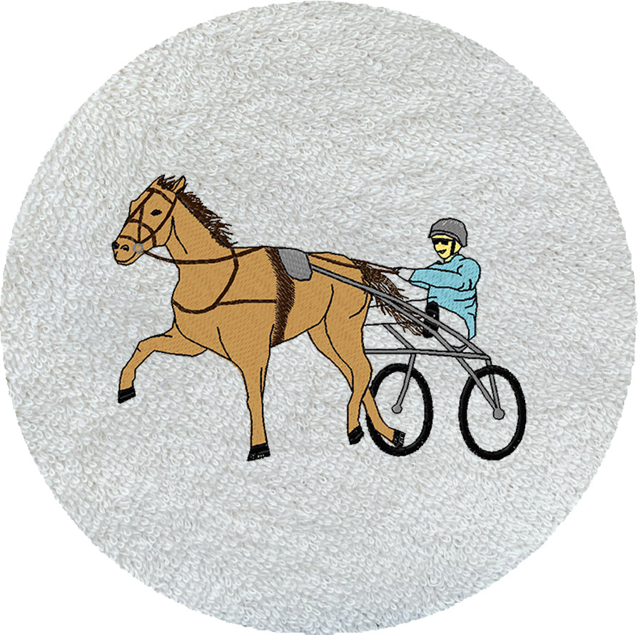 . CHEVAL ATTELE BEIGE -836-