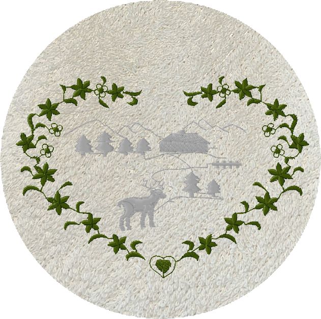 LIN COEUR CHAMOIS -B335-