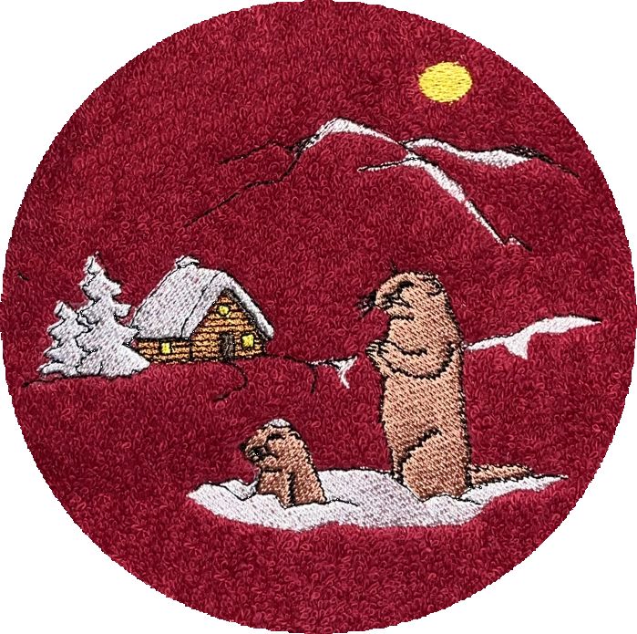 . COUPLE MARMOTTE NEIGE -164-