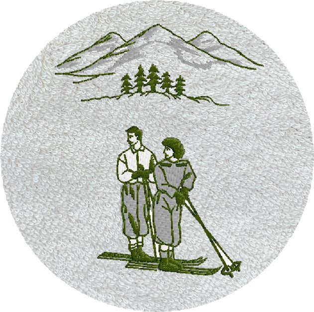 LIN COUPLE SKIEUR -B537-