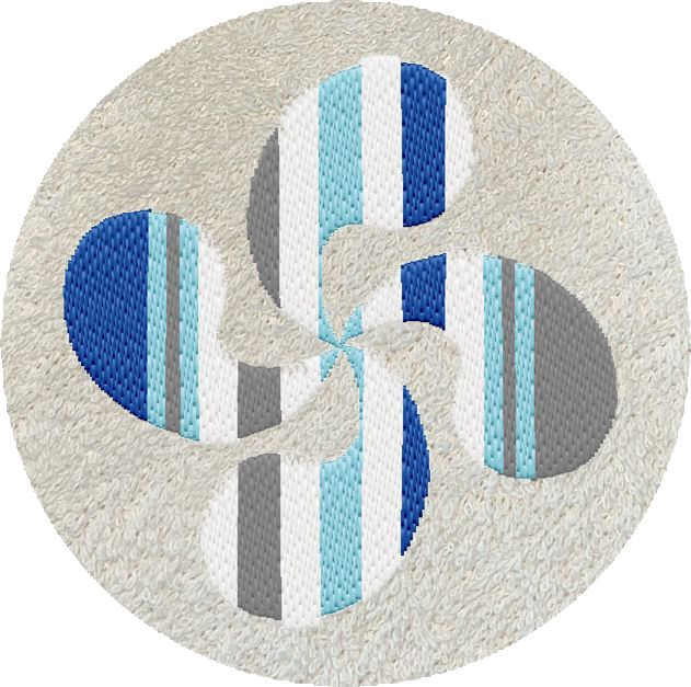 . CROIX BASQUE RAYURE BLEU -169-