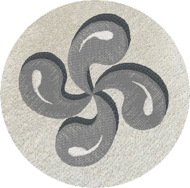 . CROIX BASQUE RELIEF GRIS -172-