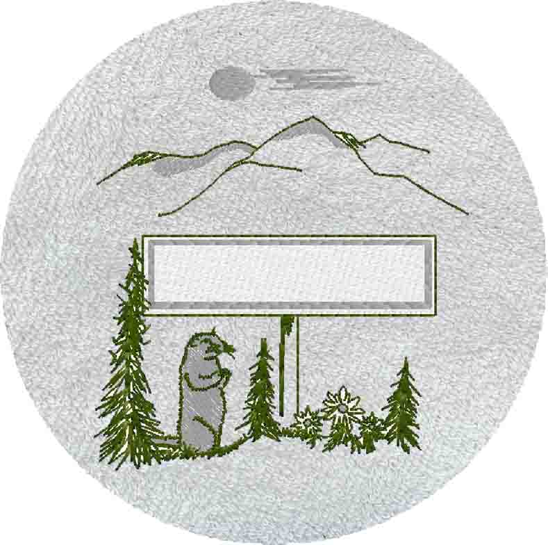 LIN PANNEAU MARMOTTE -B666-