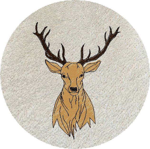 . TETE COULEUR CERF -308-