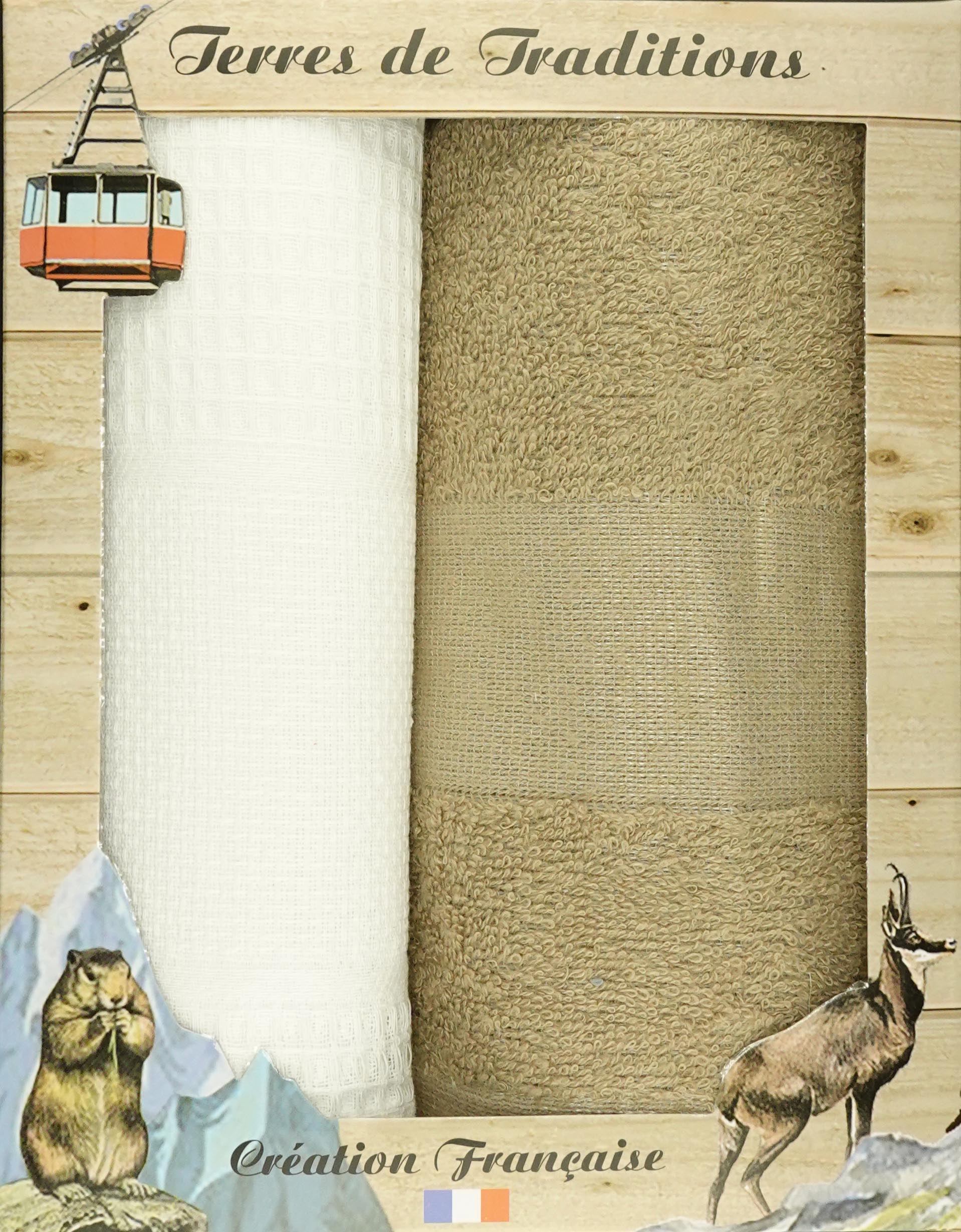 Blanc / Taupe