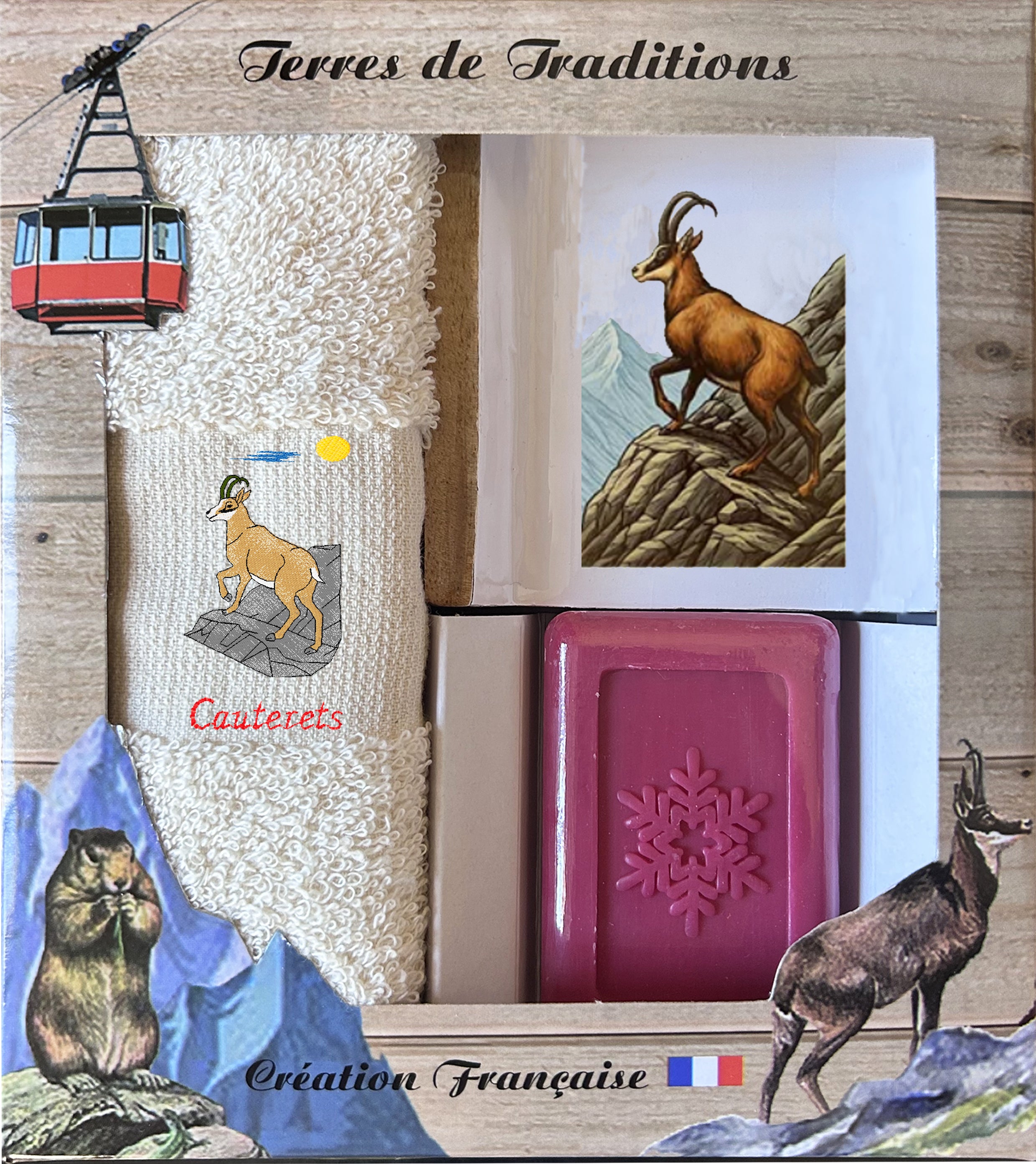 PORTE SAVON CHAMOIS ROCHER-